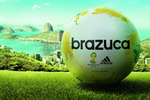 Advertising poster. Adidas and sports. World Cup