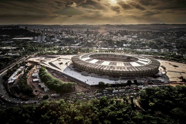 Estrutura arquitetônica para o futebol espetacular