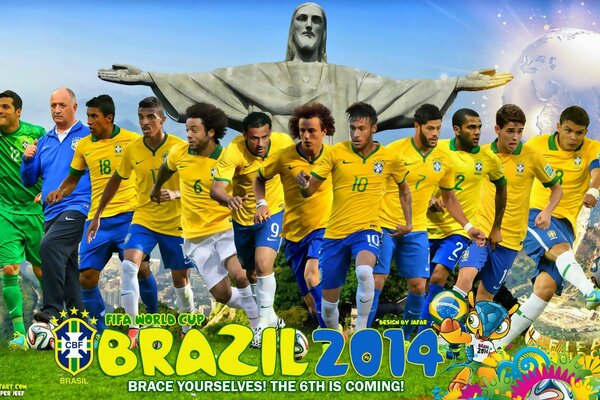 Brasilien-Kunst-Team für den Desktop