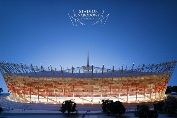 National Stadium against the blue sky