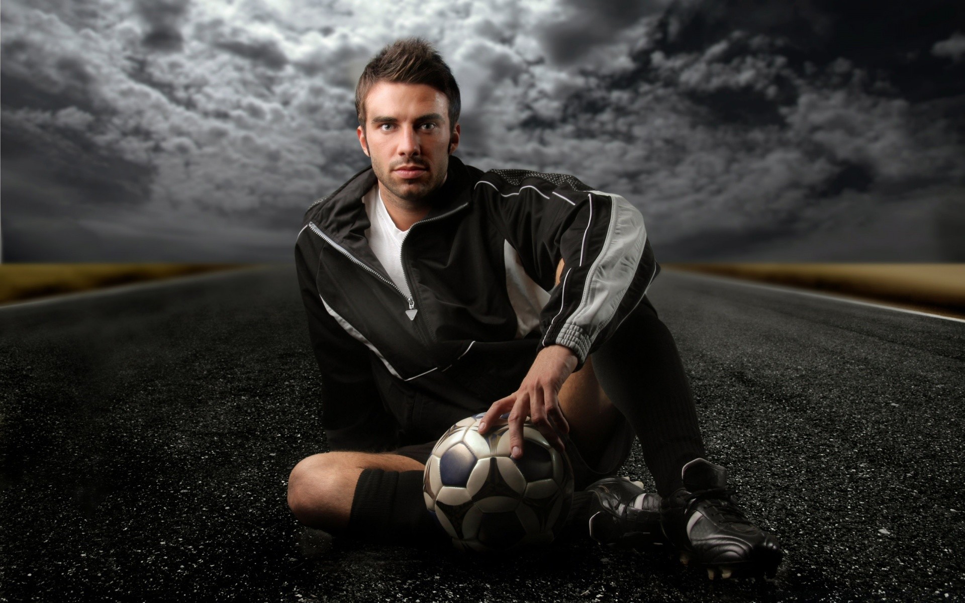 football homme portrait seul adulte