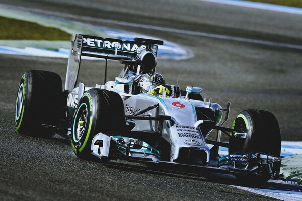 Formula One, a racing car