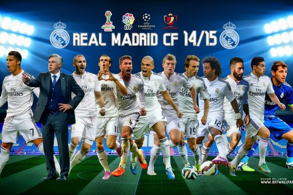 Football poster of the Real Madrid team