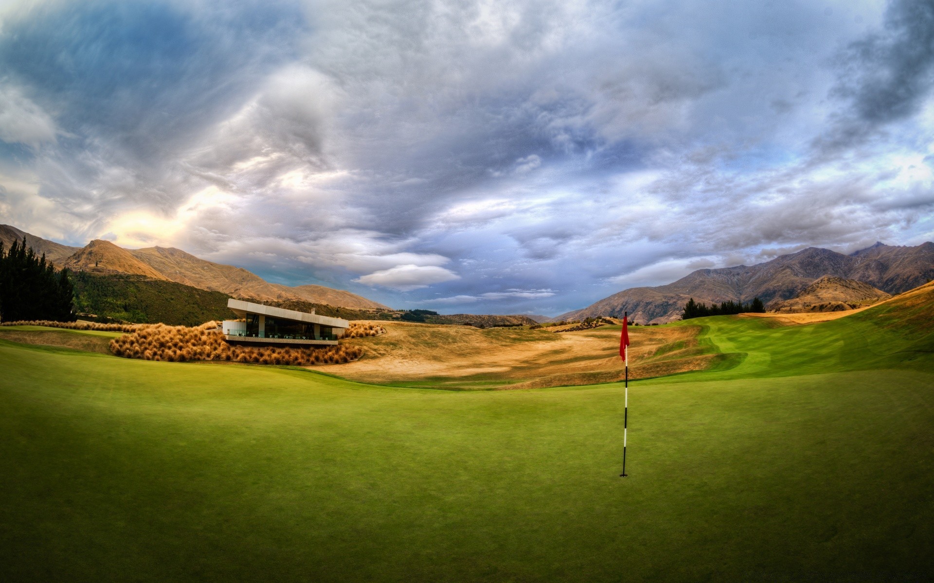 golf herbe paysage nature ciel en plein air campagne arbre voyage rural champ nuage pittoresque colline