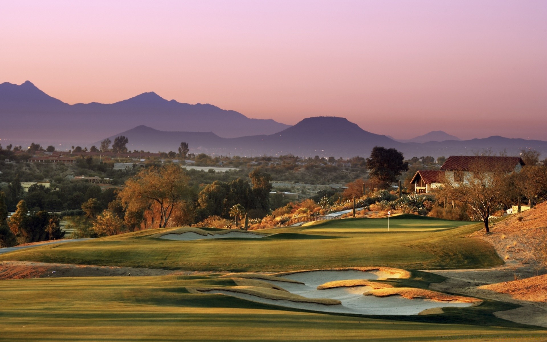 golf landschaft sonnenuntergang reisen natur dämmerung im freien wasser himmel landschaftlich berge baum herbst abend gras see