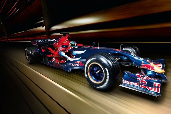Image of a car in speed in Formula 1