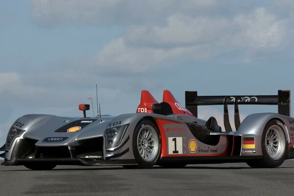 Photos of an Audi racing car