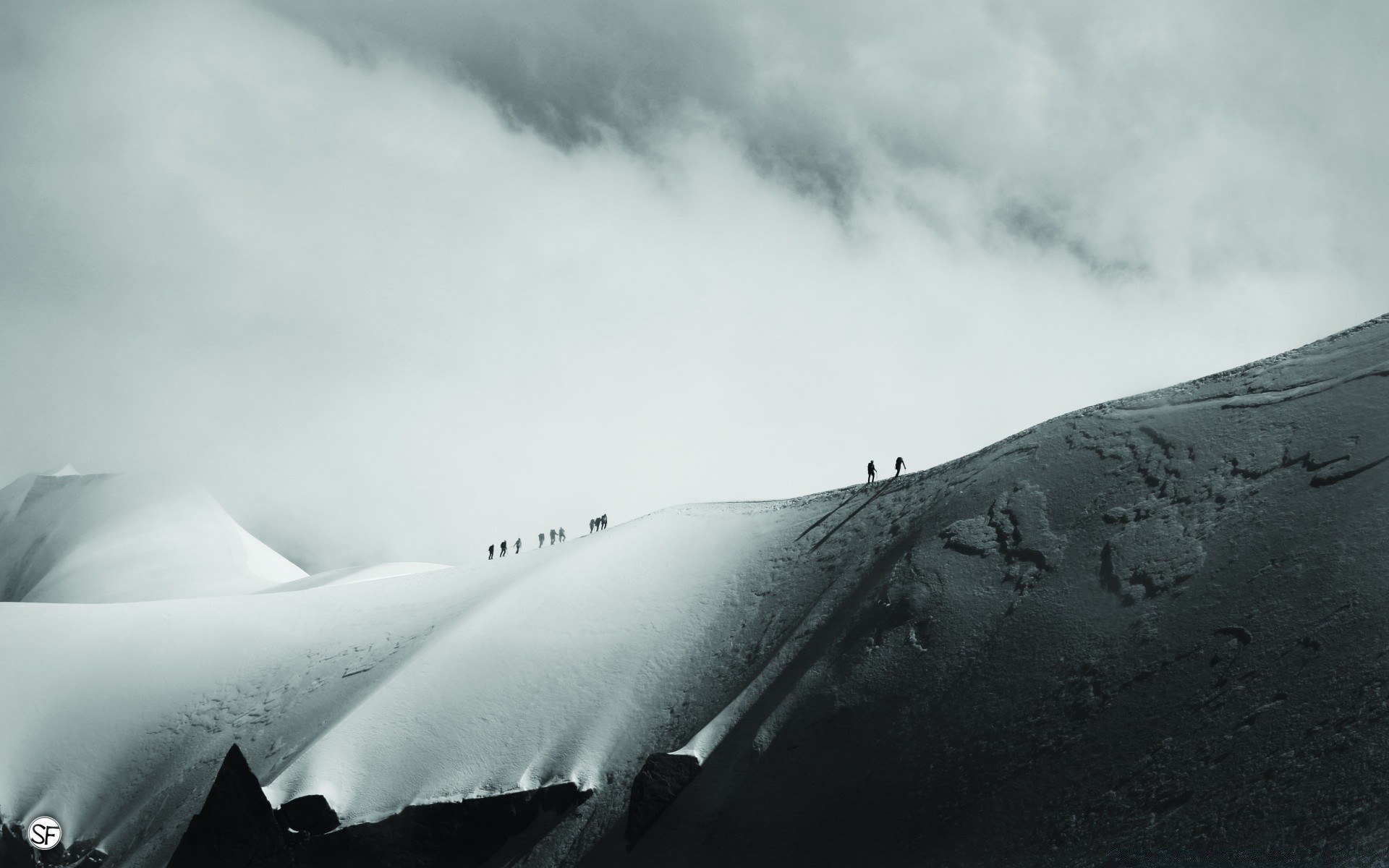 esportes neve inverno paisagem monocromático névoa viagens gelo montanhas frio céu névoa