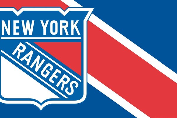 Símbolo vermelho e azul. New York Rangers. Clube desportivo