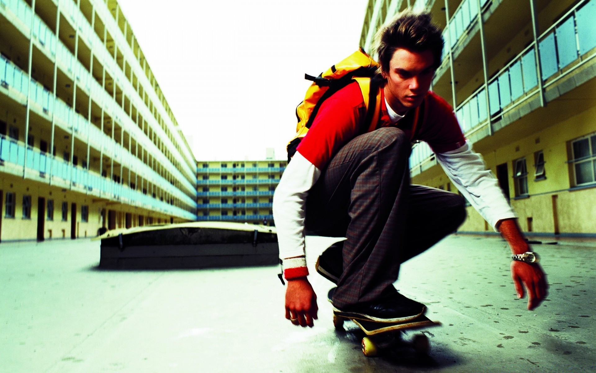 skateboard adulto uomo urbano uno indossare ritratto città