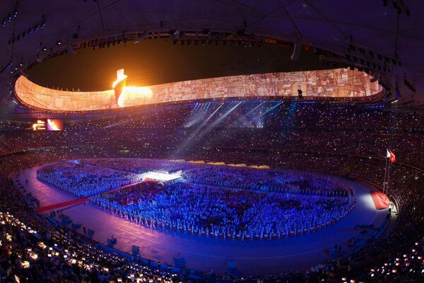 Apertura dei Giochi Olimpici allo stadio