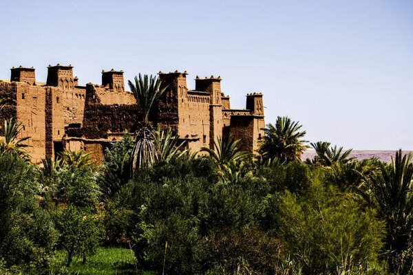 Вид замку в африканській пустелі