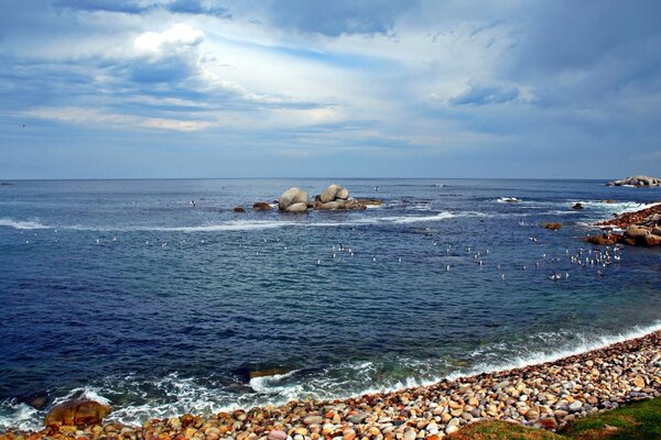 Vista sull oceano dalla costa africana