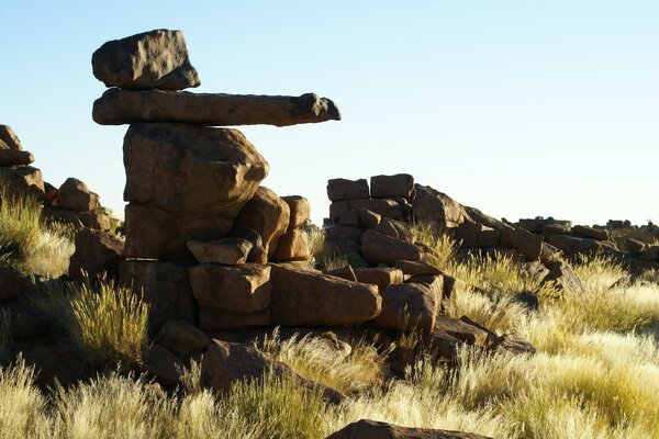 African stones outdoors