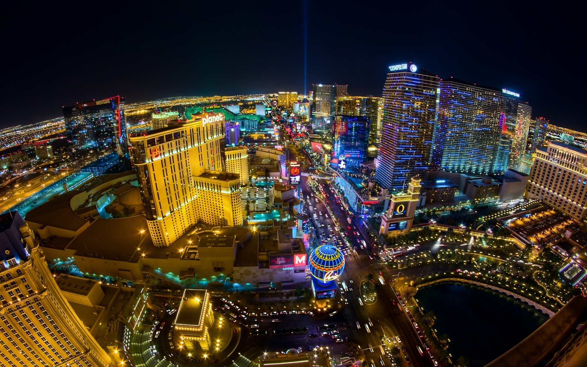 america city evening dusk cityscape architecture travel skyscraper illuminated downtown light skyline building road neon urban casino hotel business modern