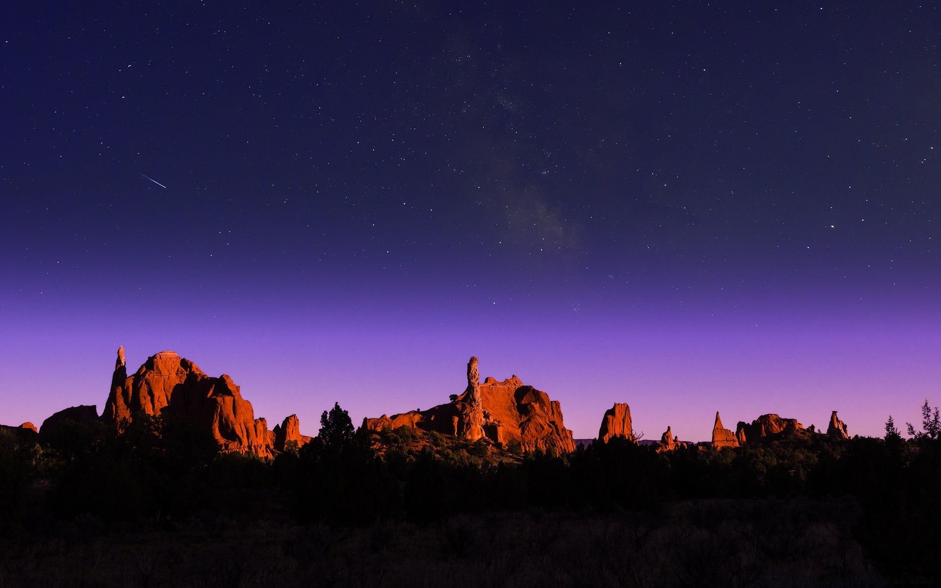 amerika mond himmel sonnenuntergang abend dämmerung reisen wüste im freien dämmerung landschaft silhouette berge tageslicht natur licht baum fern sonne