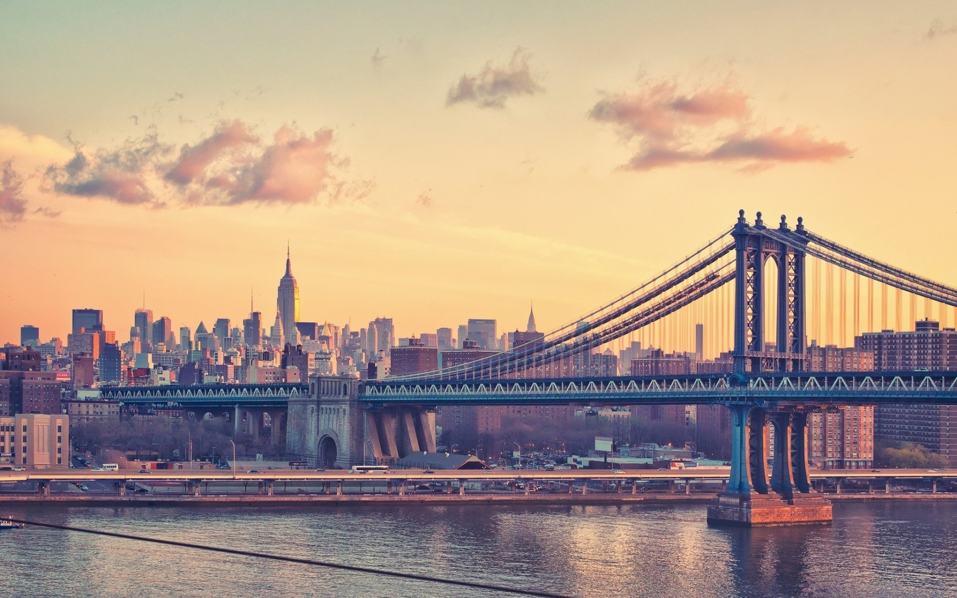 amerika brücke wasser fluss reisen architektur stadt sonnenuntergang himmel transportsystem dämmerung haus sehenswürdigkeit stadt abend im freien skyline städtisch wasserfahrzeug reflexion