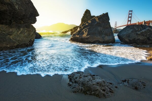 Mysterious American beach of the sea