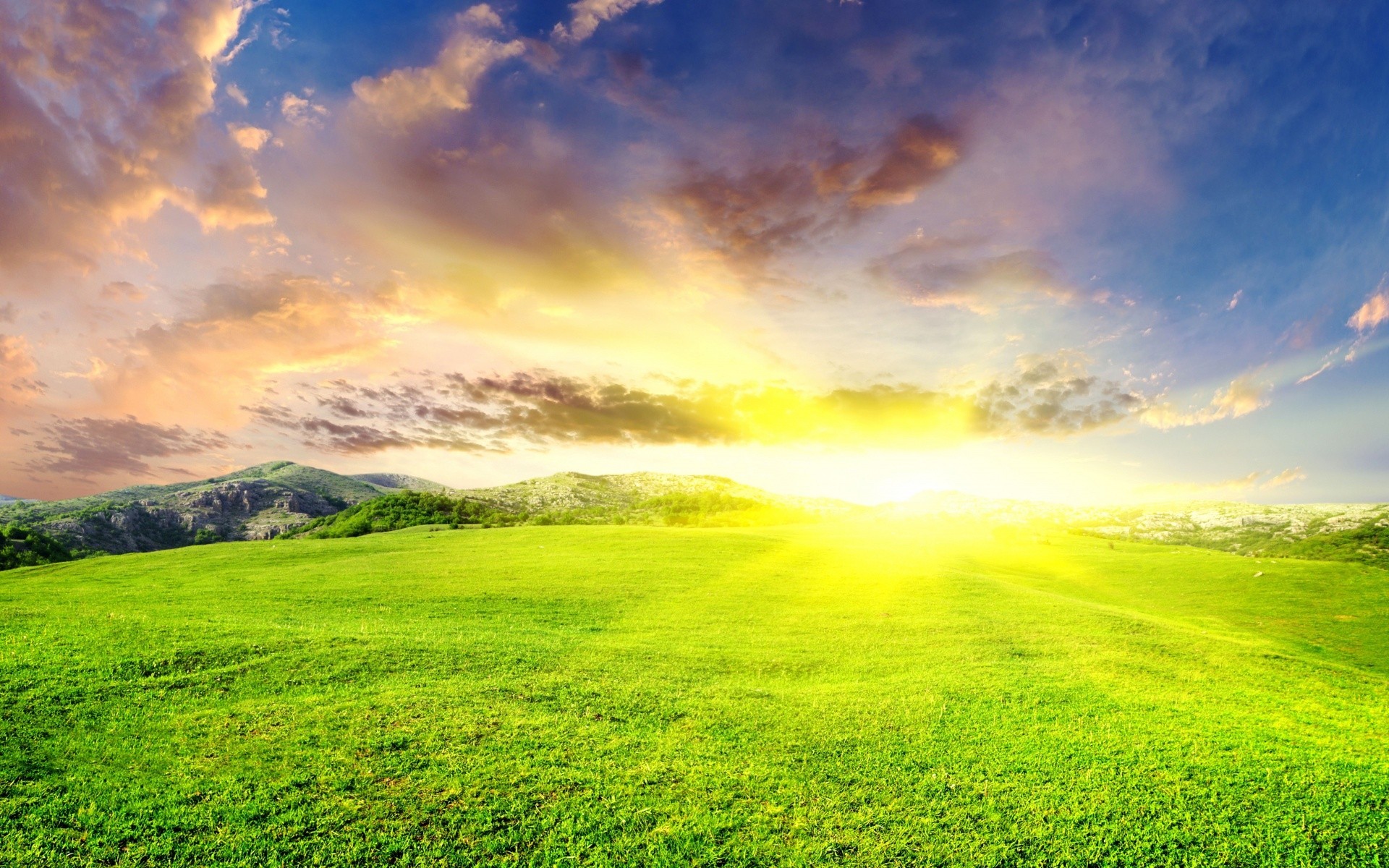 landscapes grass sun nature landscape rural fair weather summer dawn field hayfield countryside sky pasture sunset cloud grassland