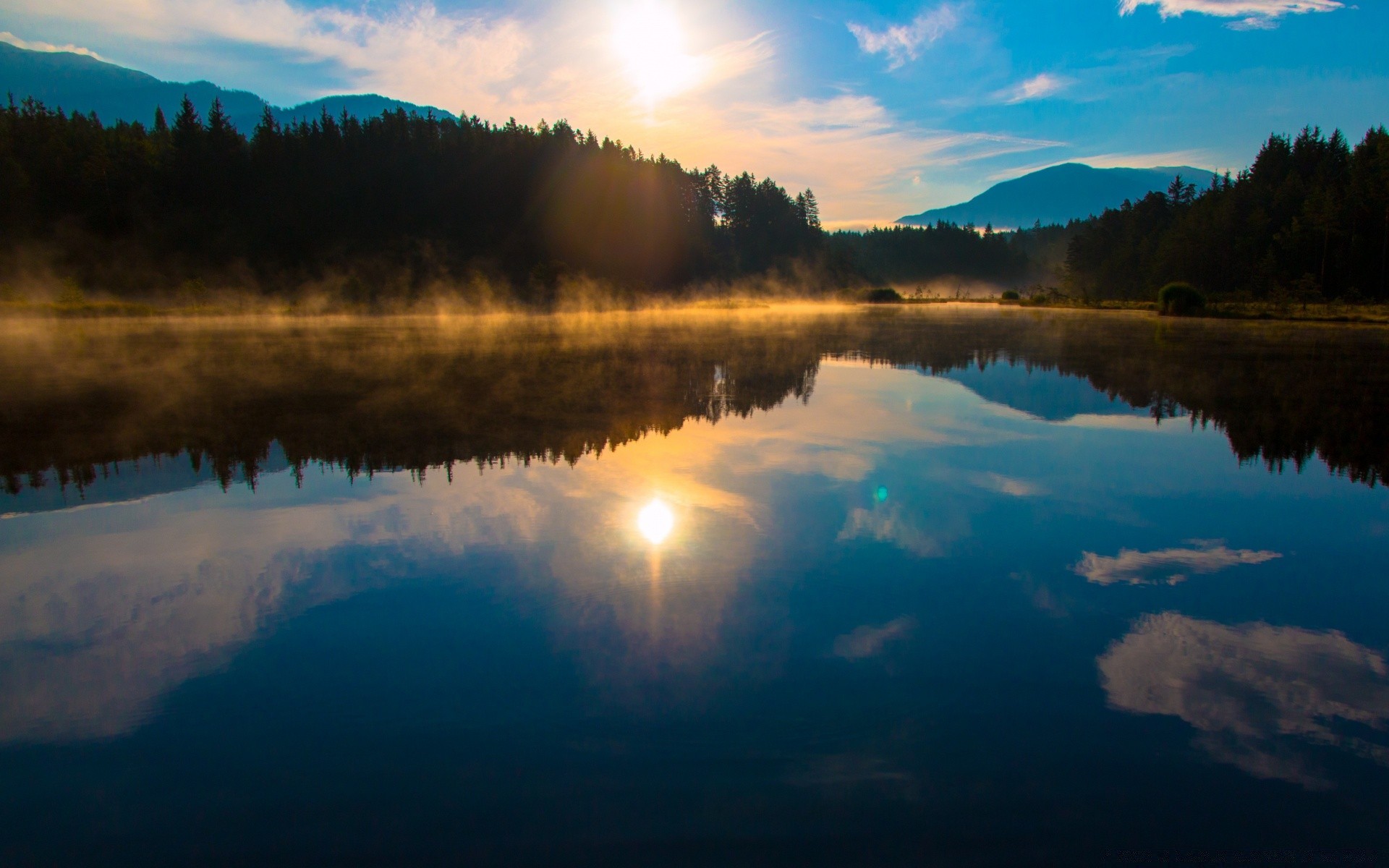 paesaggio alba riflessione lago acqua tramonto sera paesaggio all aperto fiume crepuscolo natura albero