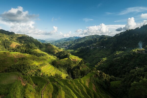 Viaje, paisaje de la naturaleza de las montañas