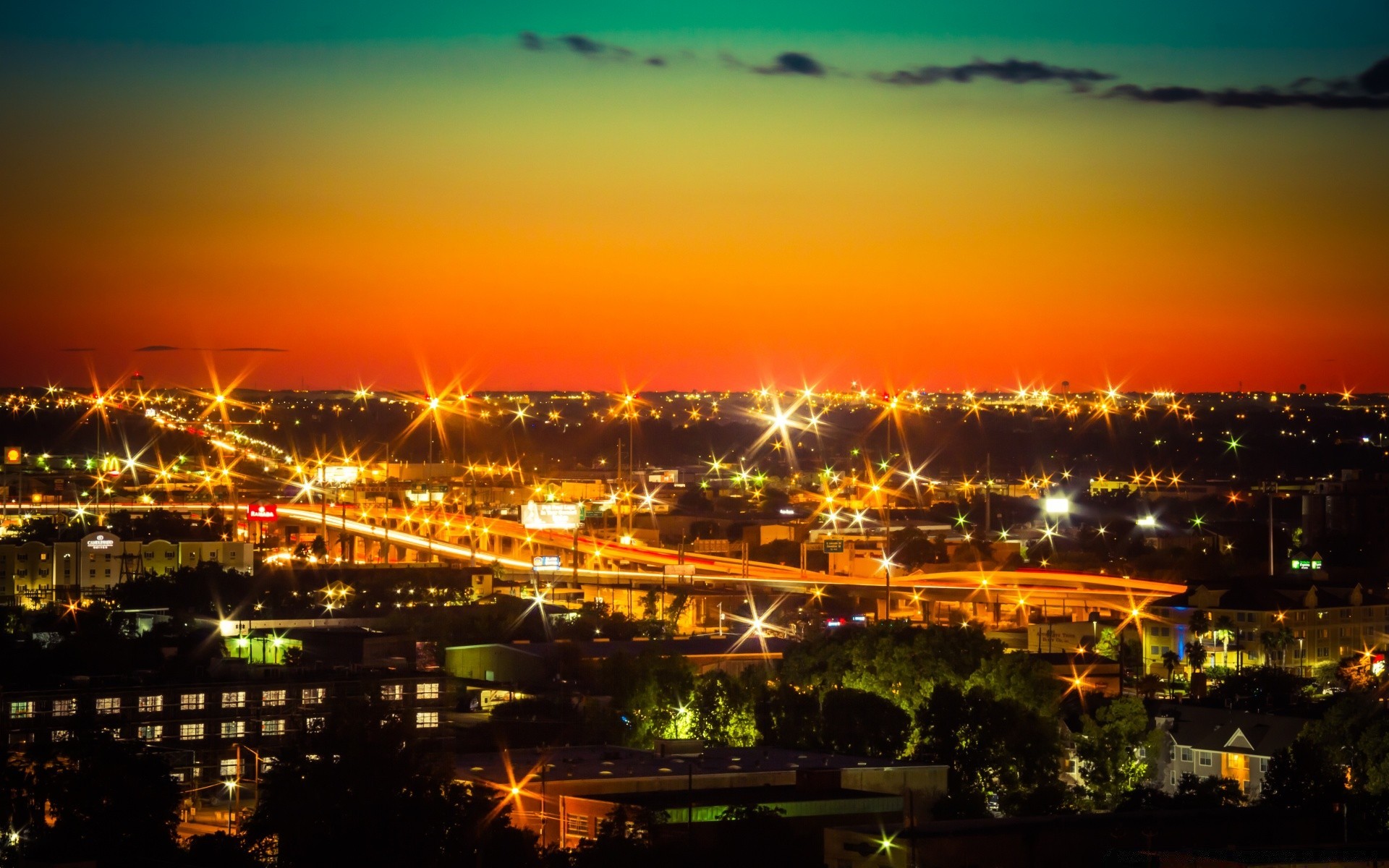 amerika stadt abend reisen brücke dämmerung verkehr urban himmel stadt transportsystem haus wasser sonnenuntergang innenstadt architektur auto straße licht straße autobahn