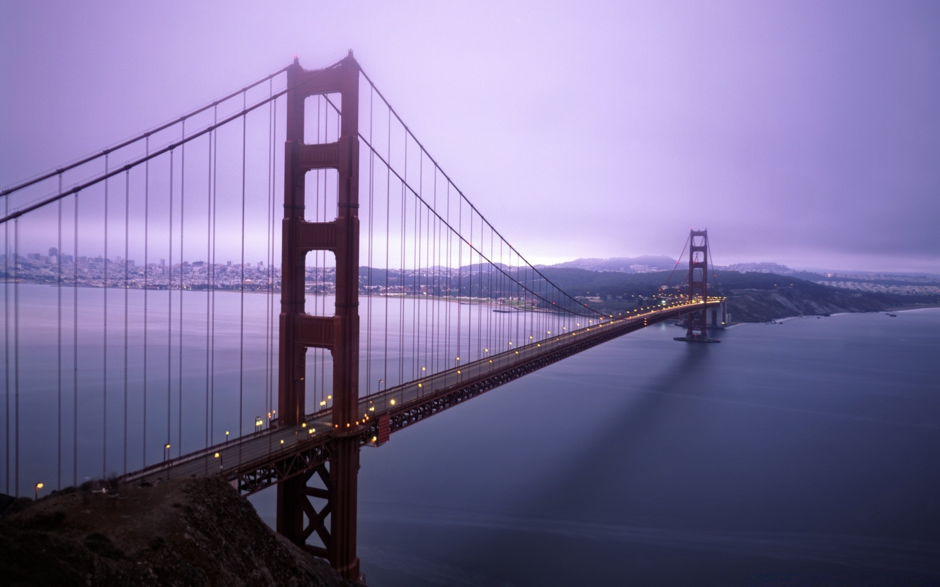 amerika brücke hängebrücke wasser himmel verbindung architektur aufhängung fluss transportsystem stadt sonnenuntergang reisen reflexion dämmerung bau abend aussetzen urban stahl