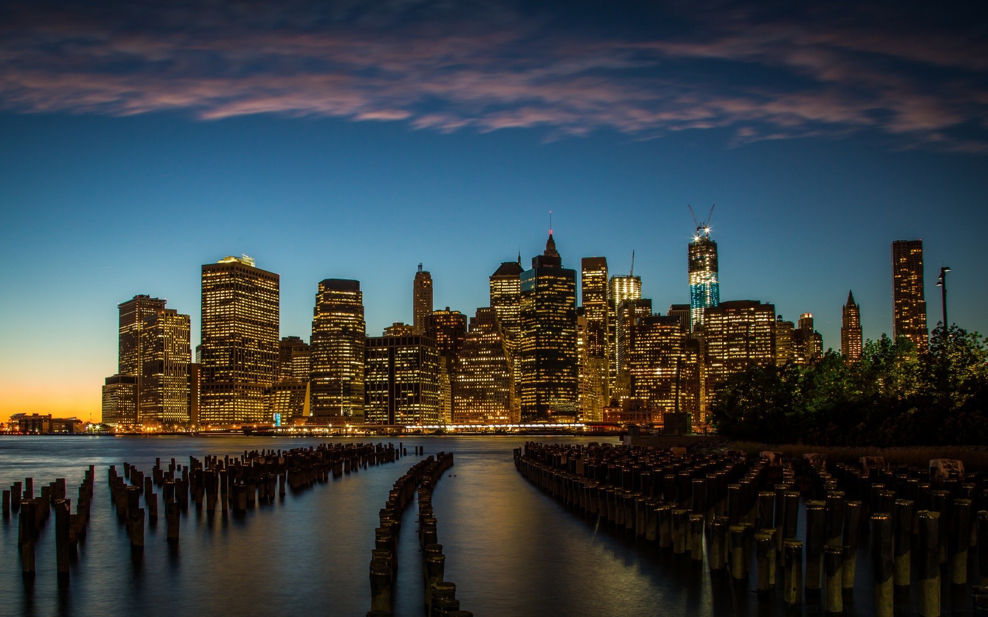 america architecture city travel skyline sunset cityscape water sky building dusk river reflection evening dawn downtown skyscraper outdoors tower