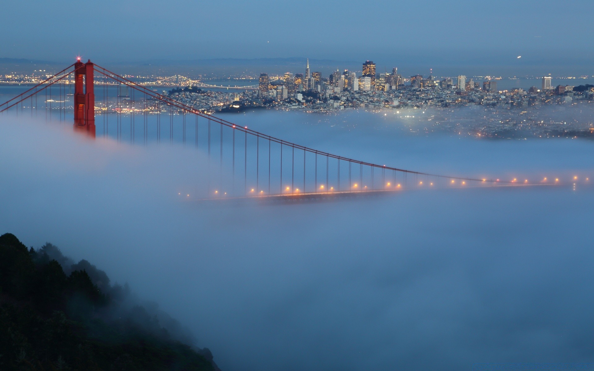 america bridge water suspension bridge city travel sunset architecture sea transportation system sky vehicle cityscape evening dusk harbor landscape river