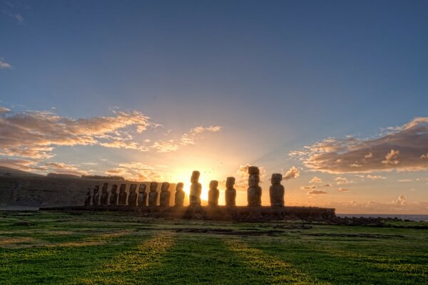 Paisaje del cielo al atardecer en América