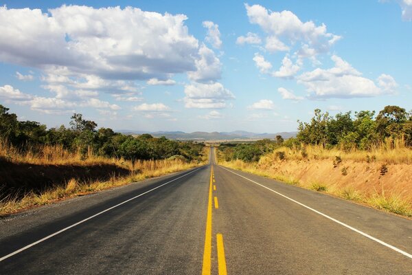 Paved highway on the way to America