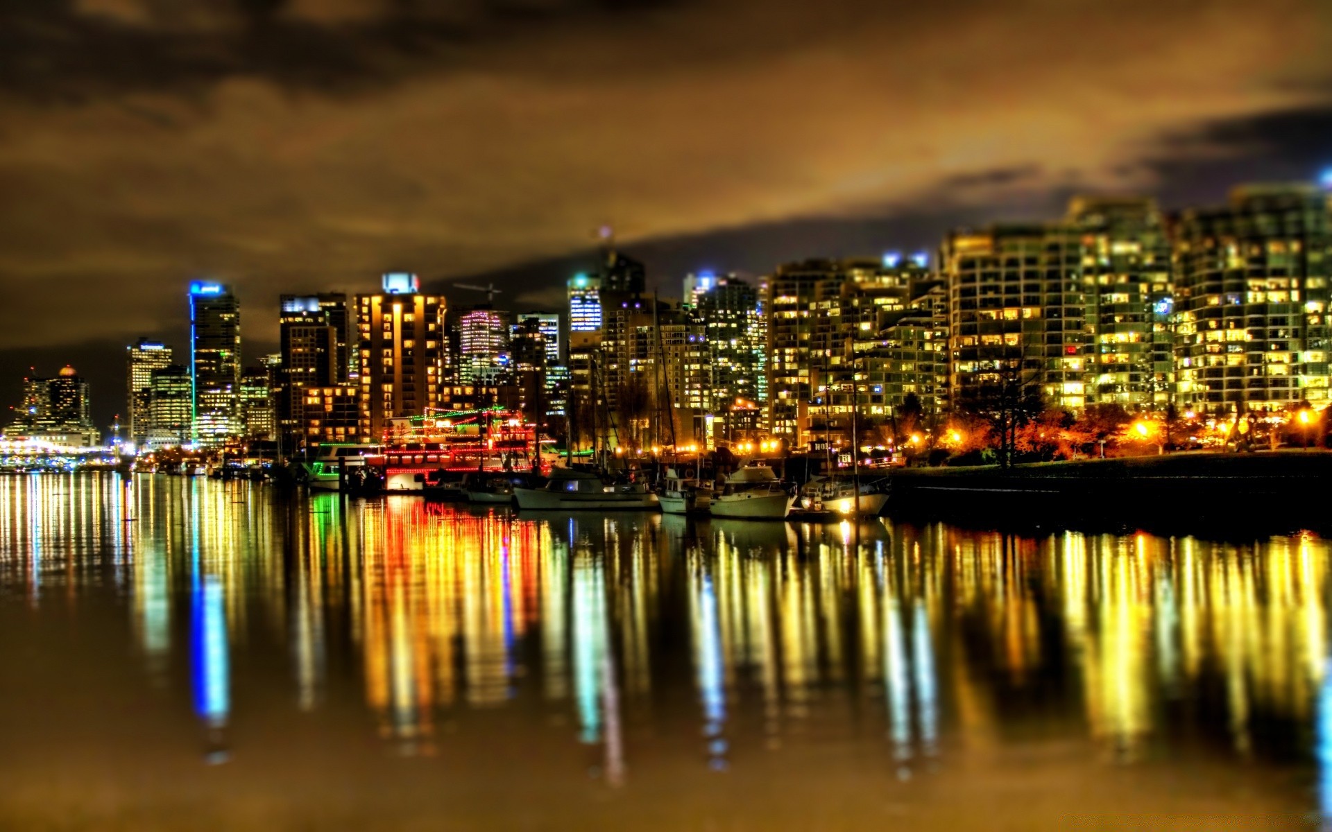 america city cityscape downtown architecture skyline skyscraper reflection urban dusk water building waterfront evening travel harbor modern sunset river bridge office