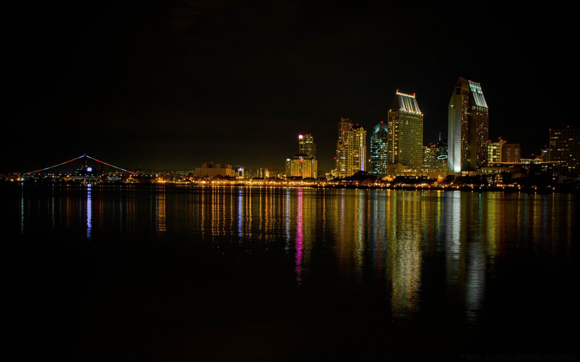 américa ciudad skyline agua arquitectura ciudad reflexión centro de la ciudad noche puesta de sol rascacielos río paseo marítimo viajes crepúsculo casa puerto cielo luz urbano puente