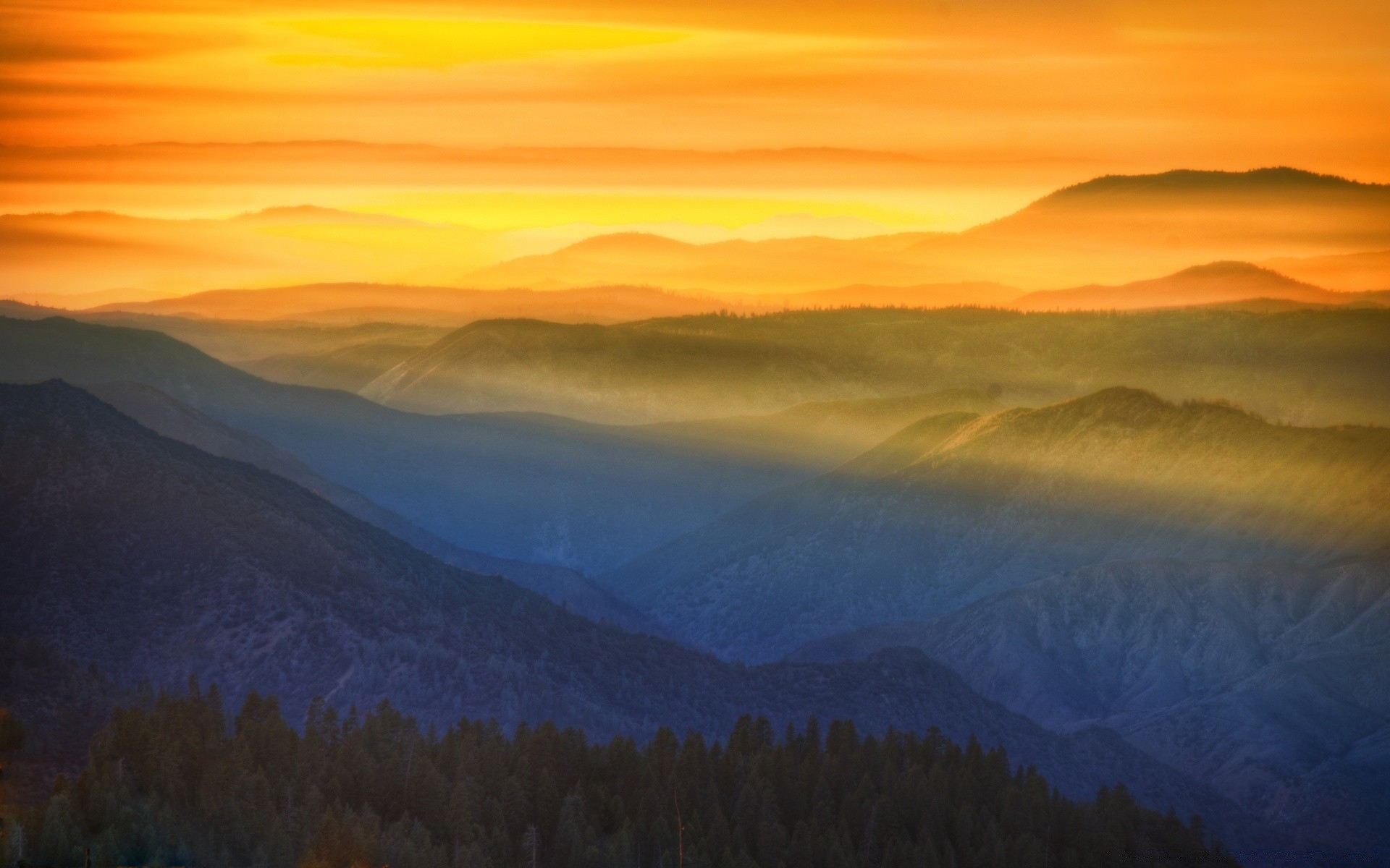 amerika sonnenuntergang dämmerung abend dämmerung landschaft nebel berge himmel reisen im freien natur wasser schnee nebel sonne