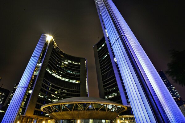 Urban architecture of America in the city center