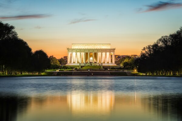 Campidoglio in America tramonto