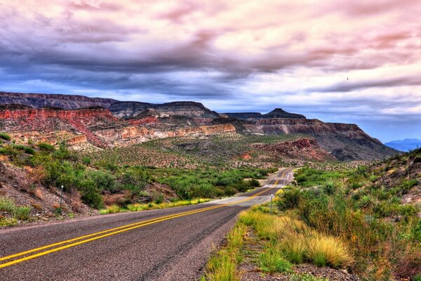 Bellissimo paesaggio durante il viaggio attraverso L America