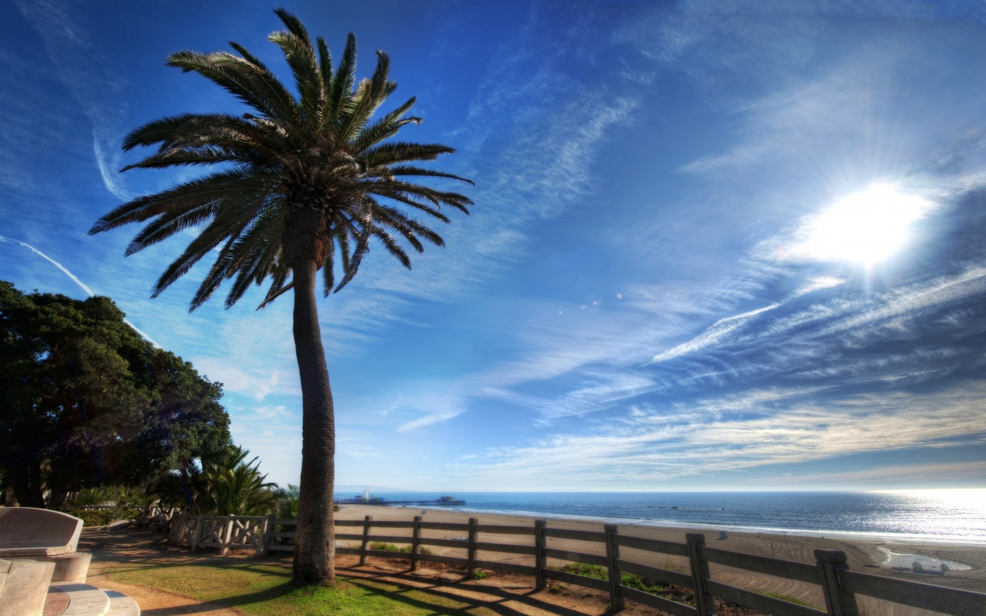 america beach sky travel seashore water landscape sun outdoors tree summer ocean tropical nature sea daylight cloud fair weather island