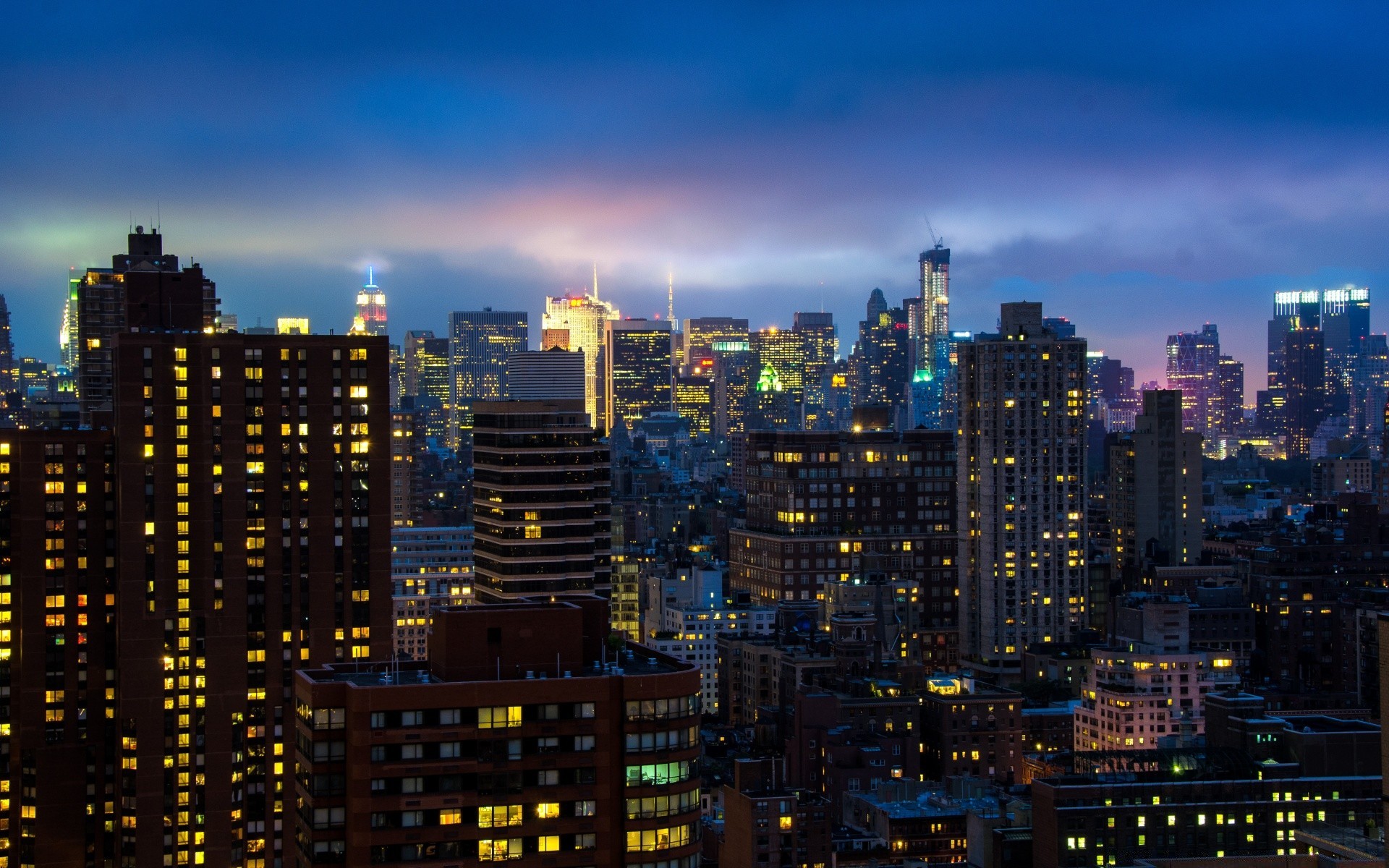 america city downtown skyline cityscape skyscraper architecture dusk building office evening travel sky urban sunset business tower finance apartment illuminated