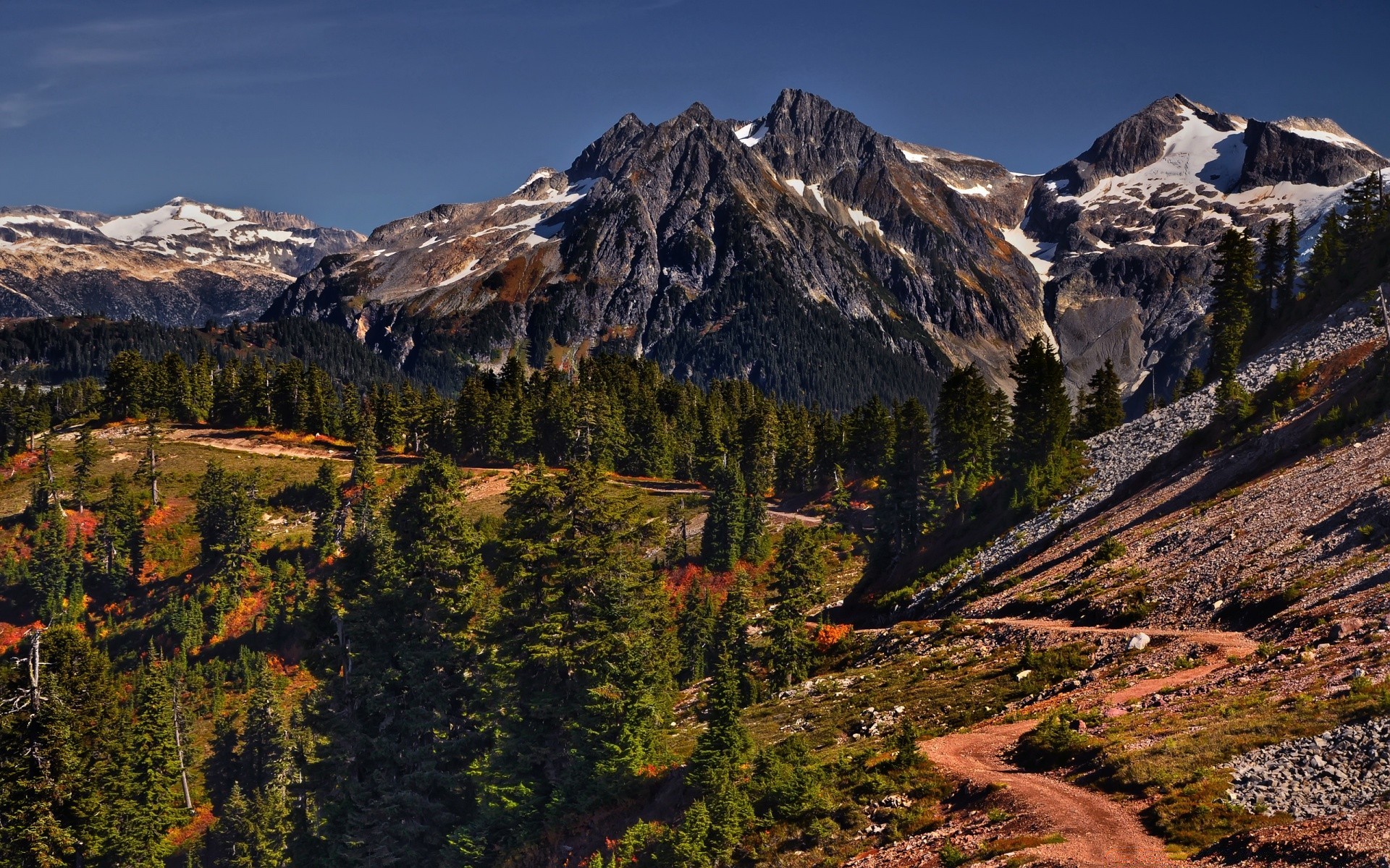 america mountain travel outdoors landscape nature sky snow wood scenic valley fall