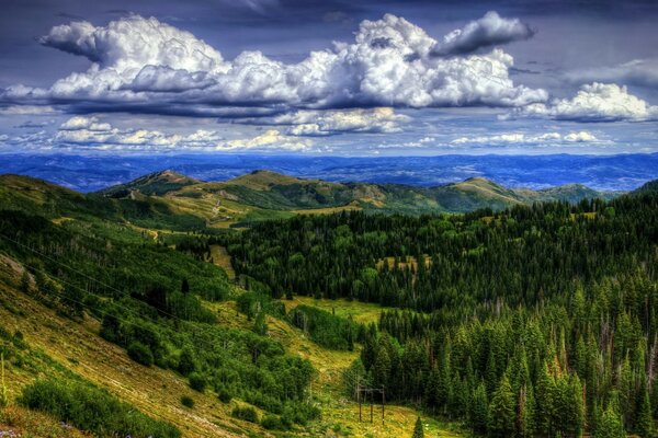 Paisagem da natureza virgem da América