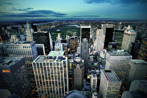 A bird s-eye view of the city