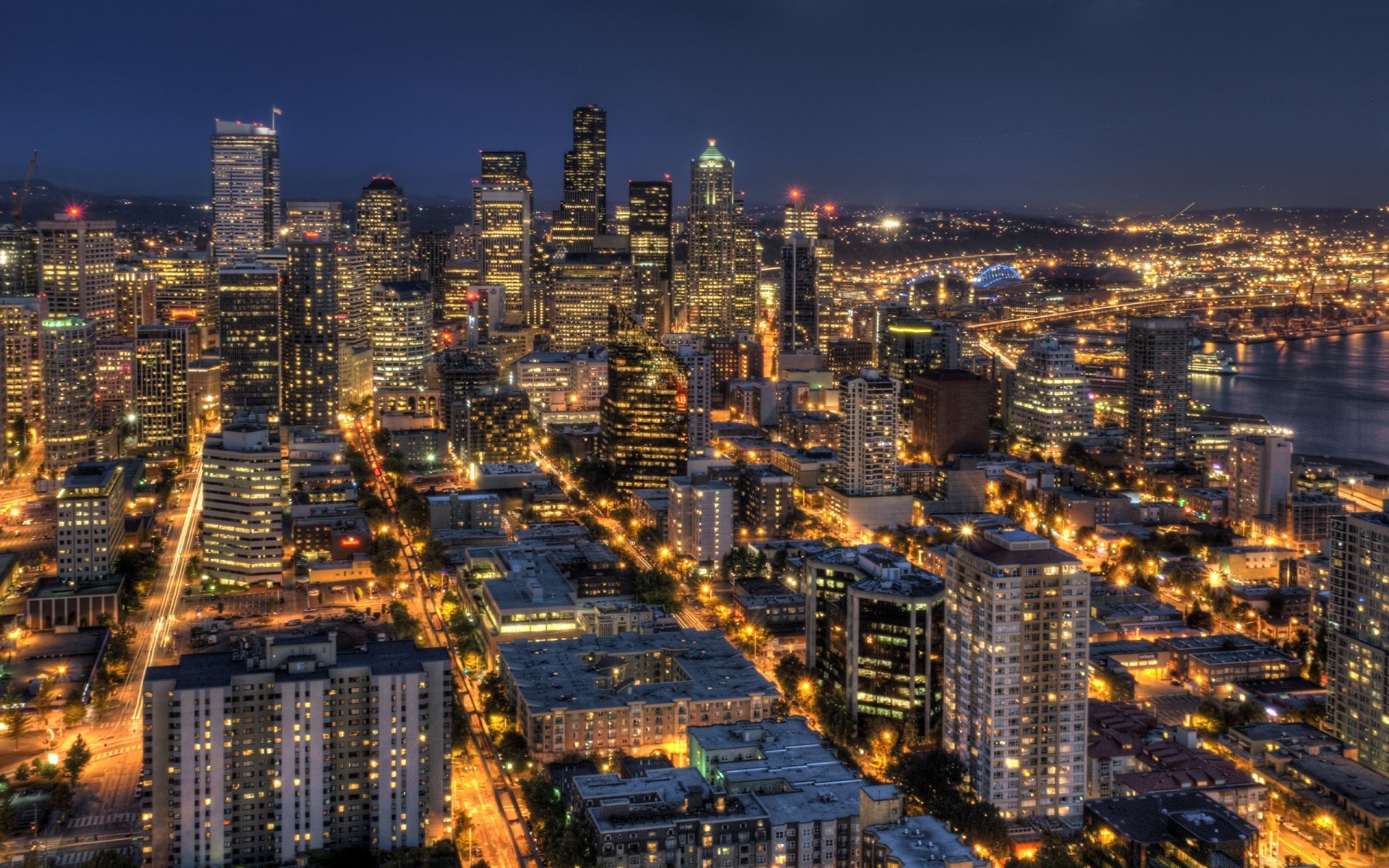 america city cityscape skyline architecture skyscraper dusk urban downtown building travel office evening modern sunset panoramic illuminated tall tower sight business