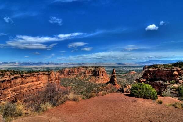 Canyon landscape in the desert