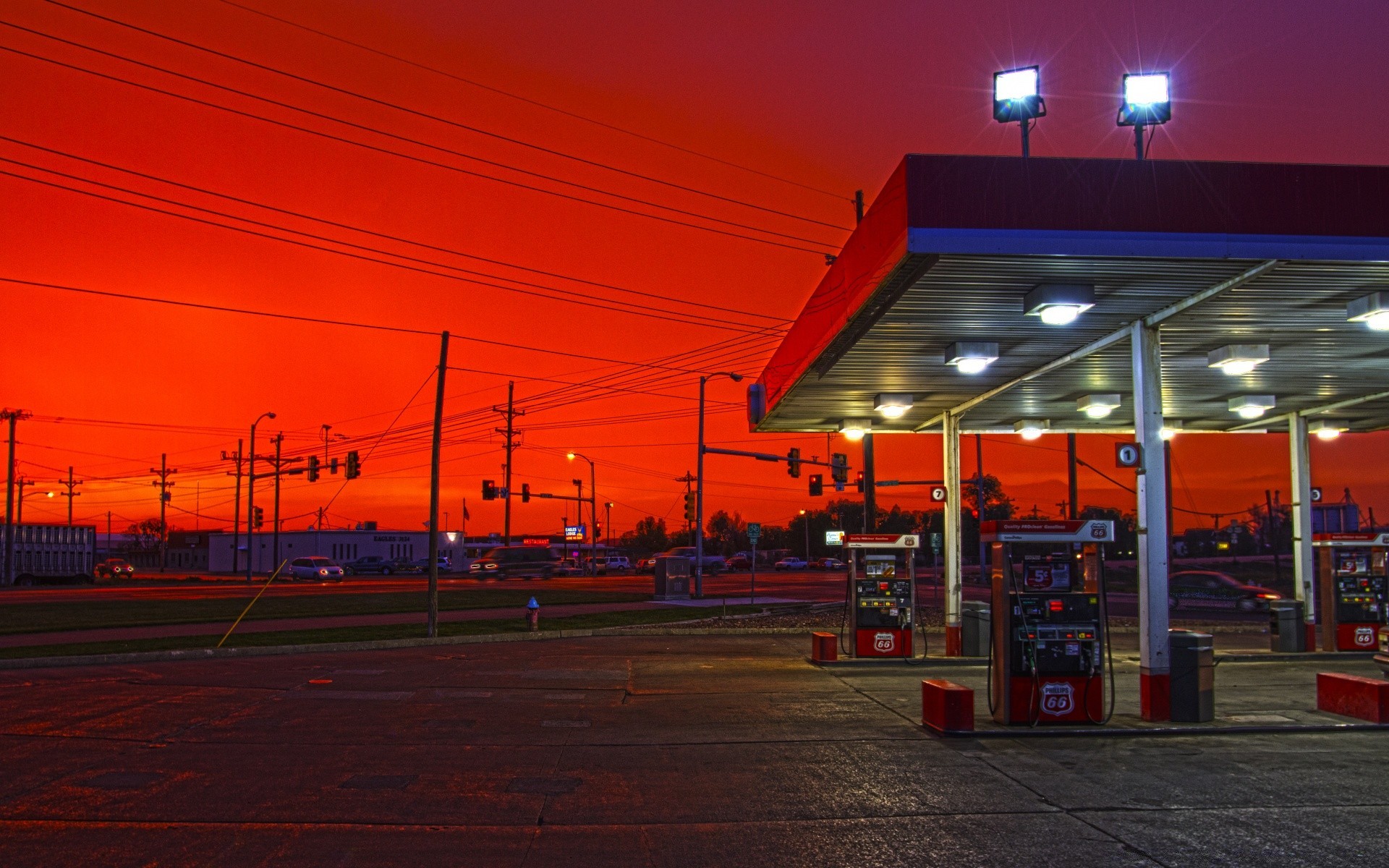 america sistema di trasporto auto città strada urbano strada viaggi auto stazione luce industria crepuscolo cielo energia