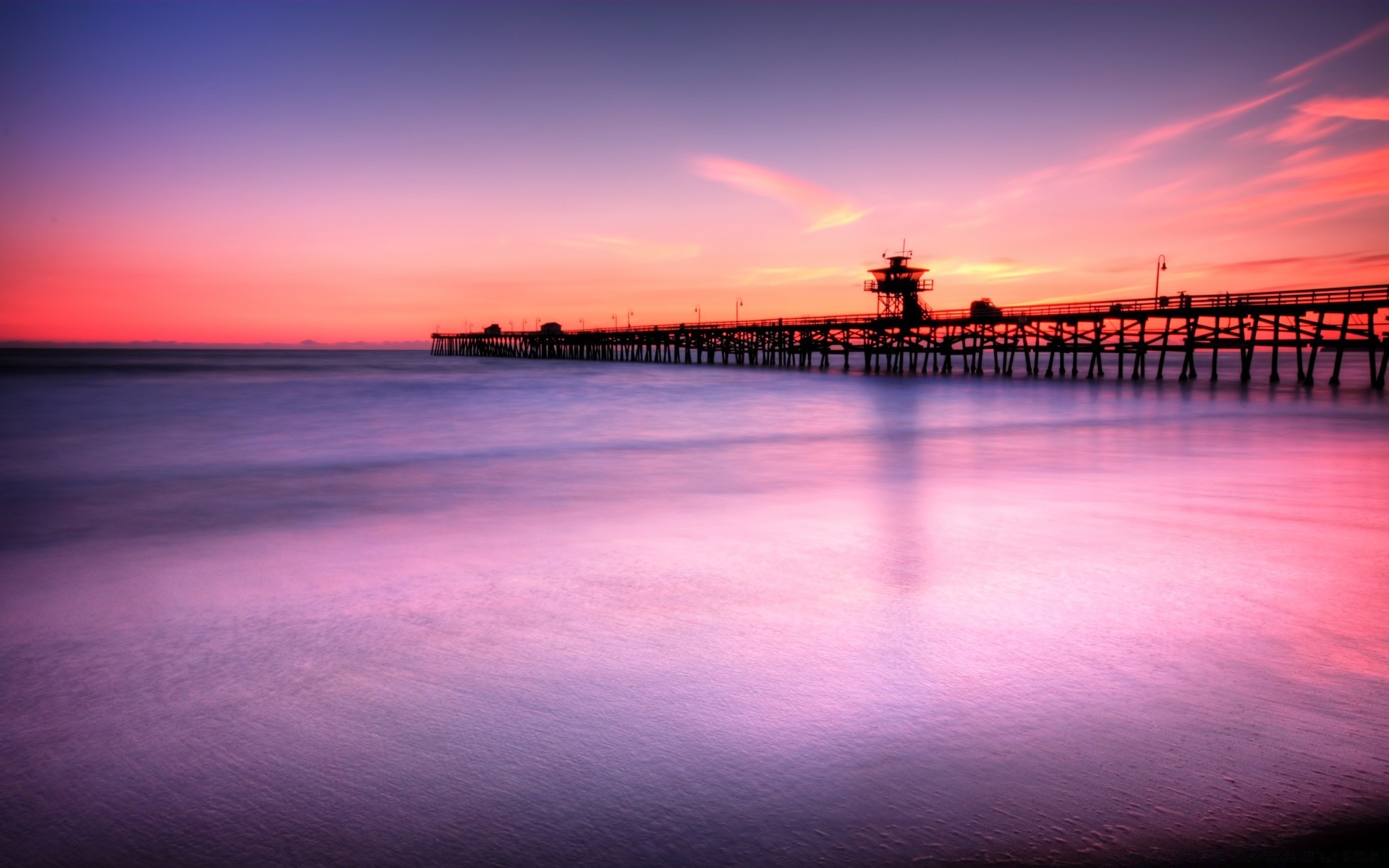 america tramonto acqua alba crepuscolo sera mare riflessione spiaggia sole oceano cielo luce paesaggio paesaggio molo