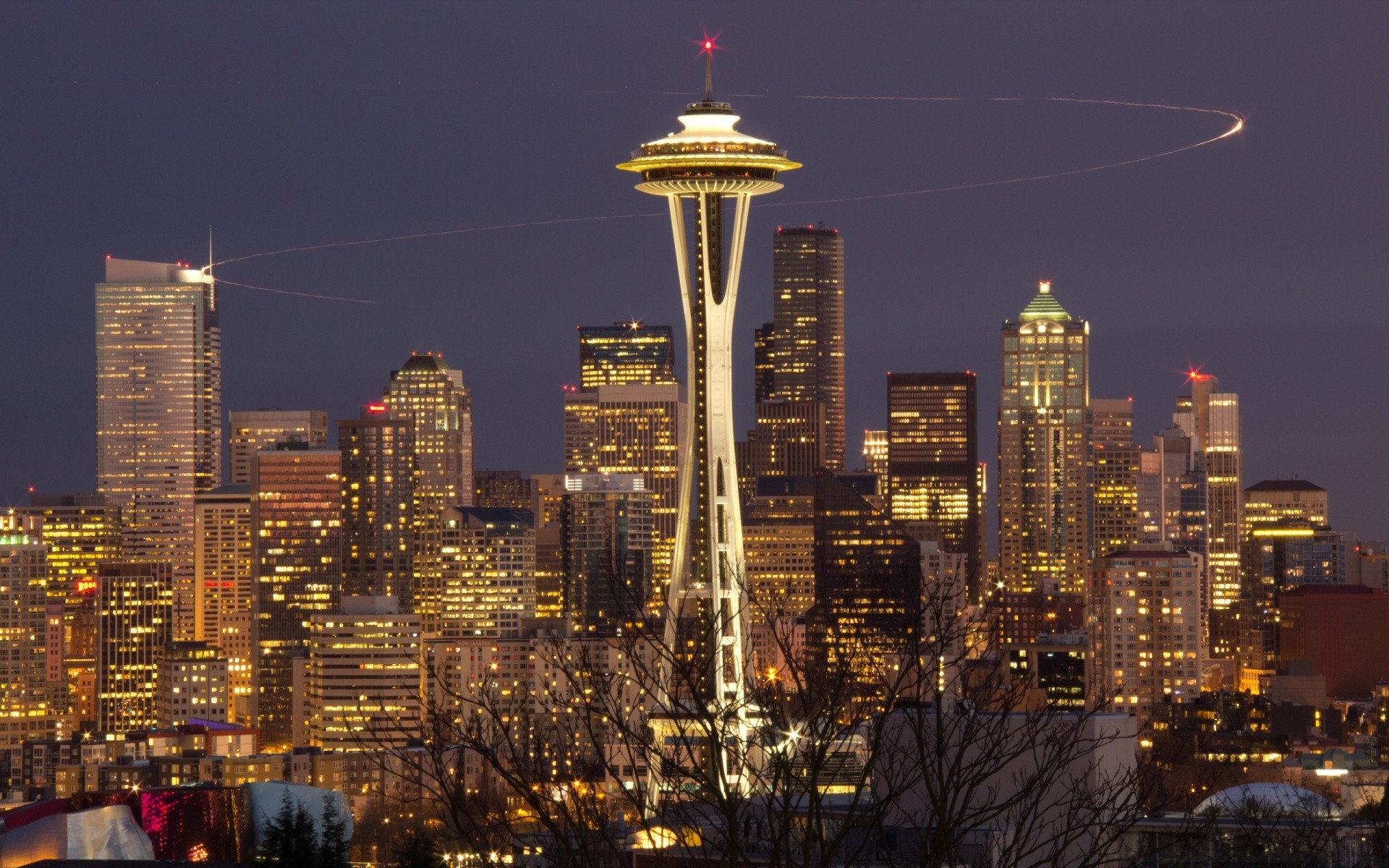 america city skyscraper skyline cityscape downtown building office dusk architecture travel business urban modern tower evening sky finance light sunset illuminated