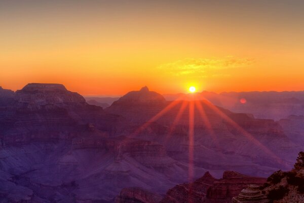 Incredible Sunrise in the mountains of America