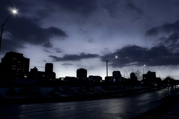 The city was plunged into darkness photo