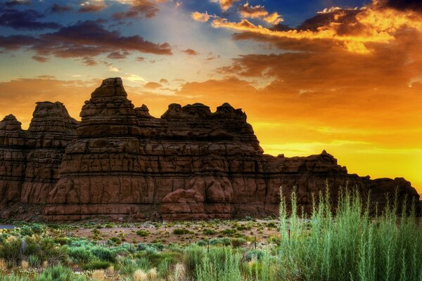 View of the canyon at sunset